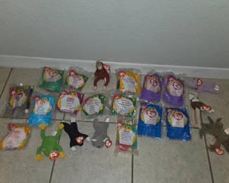 21 McD's Toys and Ty miniature babies
