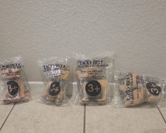 4 Talking Chihuahua Taco Bell Plush Toys in original packaging