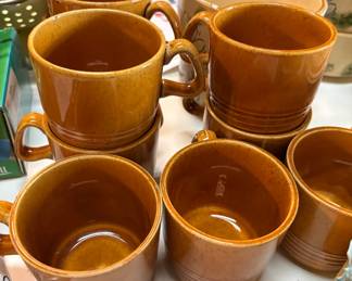 set of 8 retro coffee cups