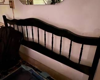 Queen size headboard painted black