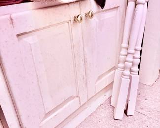 Kitchen cabinet (detached) and a lot more staircase spindles than shown.