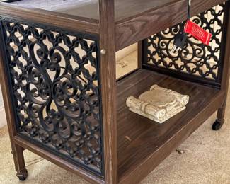 Cool Mid century cart with filigree sides