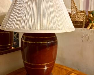 Pair of brown and gold lamps (2) plus other lamps!