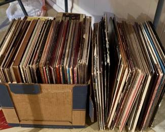 Lots of Vinyl records from the 50's, 60's, and 70's.