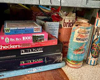 Lots of vintage games and toys