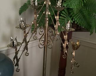 4 ft. brass candleabra (arms swing out)