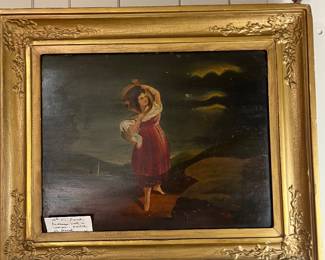 Oil painting on board.
