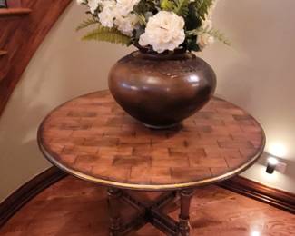 Table and flower arrangement