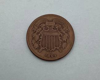 1864 US 2 Cent Piece