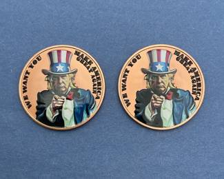 Trump as Uncle Sam 1 Oz. Copper Rounds