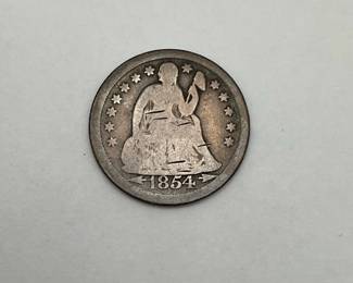 1854-O Arrows Seated Liberty Dime