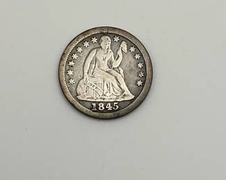 1845 Seated Liberty Dime