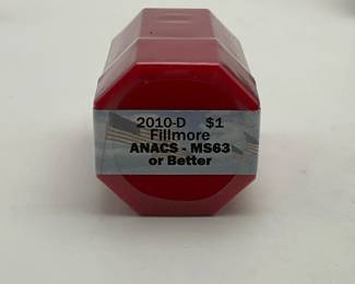 Sealed Mint Roll 2010-D Fillmore Presidential Dollars