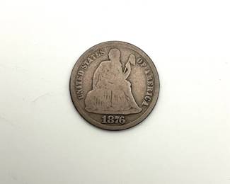 1876-CC Seated Liberty Dime