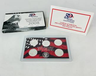 2008 US Mint Silver State Quarters Proof Set