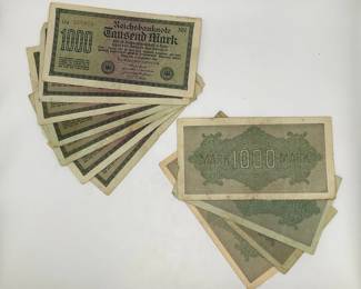 1922 German 1000 Mark Bills