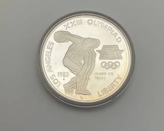 1983-S LA Olympics Commemorative Silver Dollar