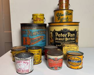 Vintage Peanut Butter and Other Tins