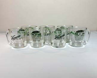 Set of 7 Vintage Vernors 100th Anniversary Anchor Hocking Mugs 1966