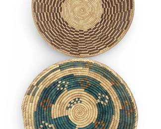 2pc Native American Hand Woven Baskets