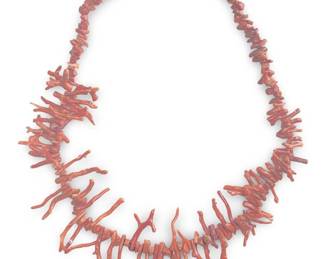 Iconic Native American Coral Branch Necklace