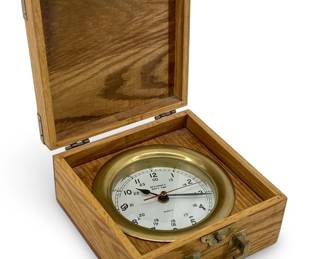 Boston Brass Nautical Clock in Case
