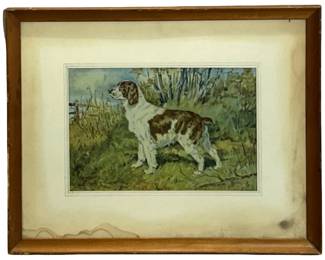 Signed Ole Larsen Watercolor Painting