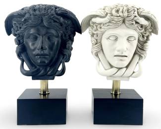 2pc Rondanini Head of Medusa Sculptures