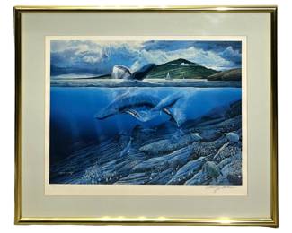 Signed Robert Lyn Nelson “Wailea Whales" Print