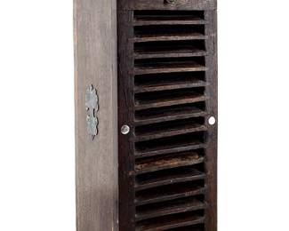 Vintage Carved Wooden Vented Box