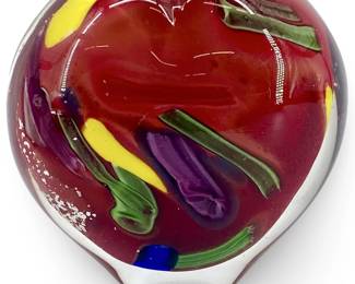Small Red Murano Art Glass Vase