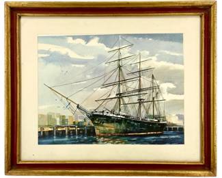 France Carpentier “Star of India" Ship Lithograph
