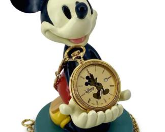 Disney Mickey Mouse Holding Pocket Watch Figure