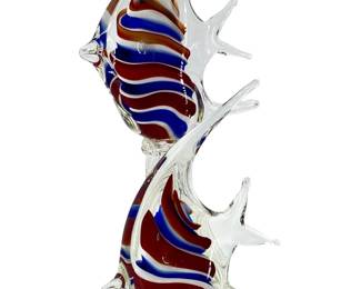 Murano Art Glass Angel Fish Sculpture