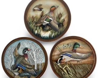 3pc 1992 Lynn Kaatz Duck Art Plates