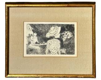 Jean-Louis Forain “Les Folies-Bergère" Etching
