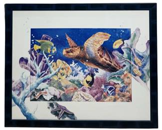 Signed Mark Newman Aquatic Fine Print