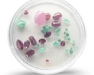 Assorted Loose Emerald Ruby Gemstones