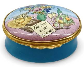Halcyon Days Enamels Porcelain Dresser Box