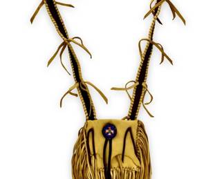 Native American Leather Crossbody Bag
