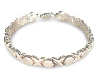 Vintage Sterling Silver XOXO Link Bracelet