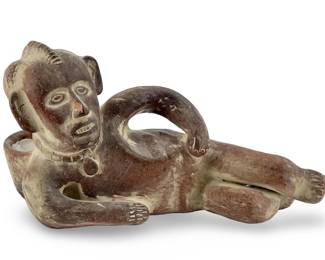 Pre-Columbian Style Ceramic Candleholder
