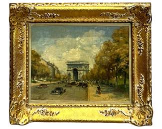 Signed Charles Blondin Landscape Oil on Panel