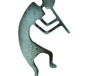 Vintage Kokopelli Dancing Musician Metal Art