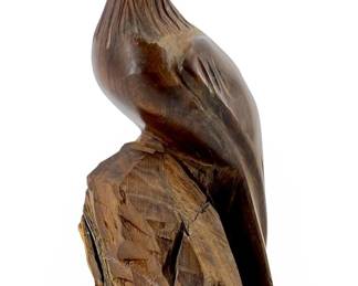 Carved Ironwood American Eagle Sculpture