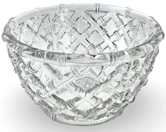 Tiffany & Co. Crystal Bamboo Design Bowl