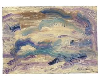 Signed Abstract Norman Carton Oil on Panel