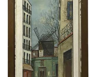 Antique Signed Maurice Utrillo Mixed Media