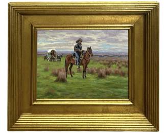 Signed Tom Haas After Richard Lorenz Oil on Panel