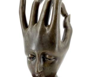 Salvador Dali Face Hand Sculpture